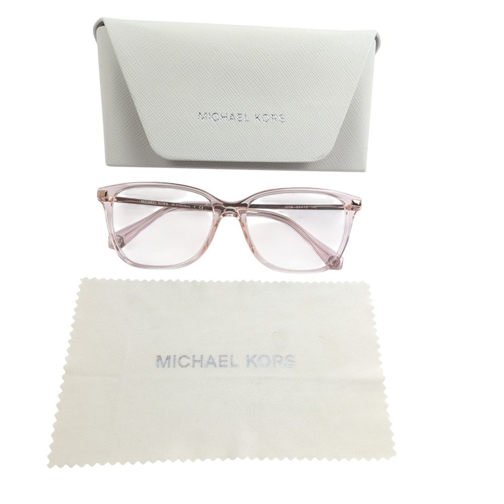 Michael Kors MK4079U 3778 Clear  53-15-140MM Eyeglass‎ Square Frame Gold